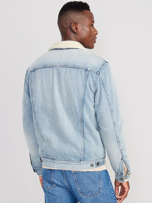 View large product image 2 of 3. Sherpa-Lined Jean Jacket