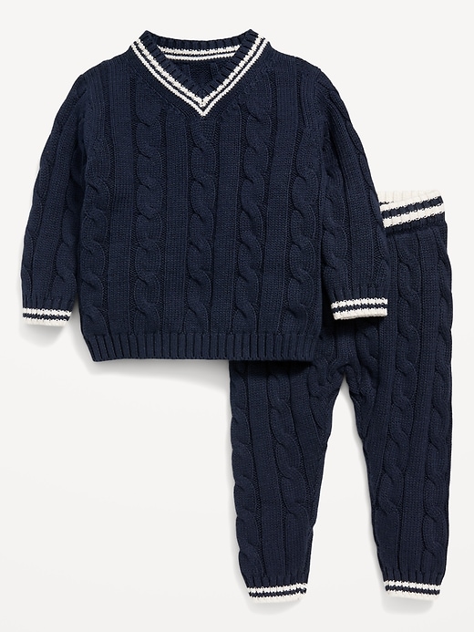 View large product image 1 of 3. Cable-Knit Sweater and Pants Set for Baby