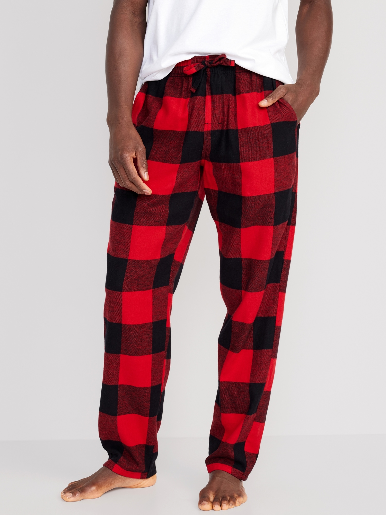  2 Pack Pajama Pants Men with Pockets Fleece Lounge