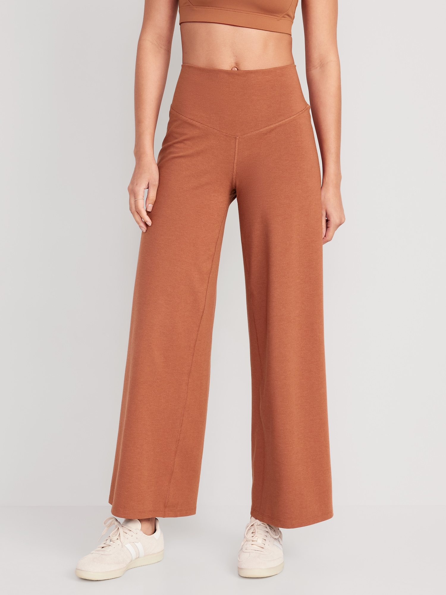 Old Navy - Extra High-Waisted PowerChill Slim Boot-Cut Pants for Women  orange