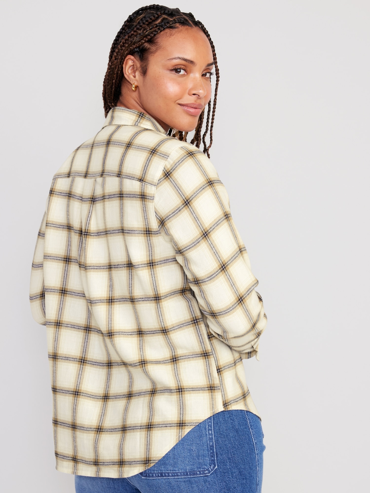 Relaxed Classic Flannel Shirt for Women | Old Navy
