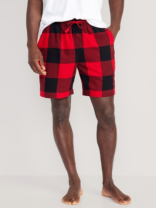 Image number 1 showing, Matching Flannel Pajama Shorts -- 7-inch inseam