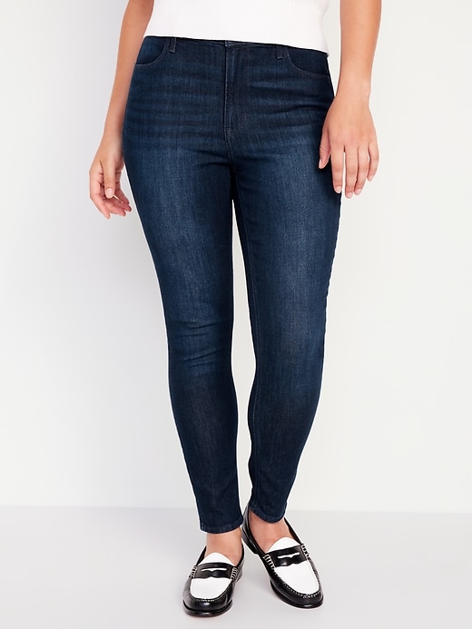 Buy Women Navy Super Slim Fit Mid Wash Jeans Online - 706711