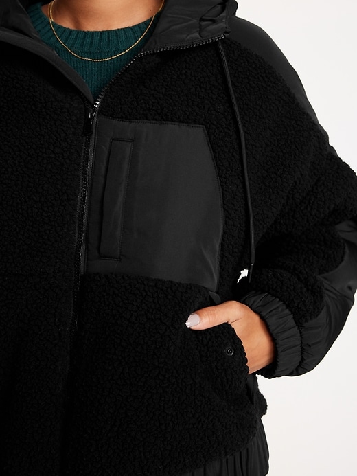 Image number 4 showing, Hooded Sherpa Hybrid Jacket