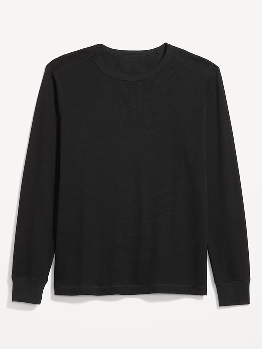 Image number 7 showing, Long-Sleeve Built-In Flex Waffle-Knit T-Shirt