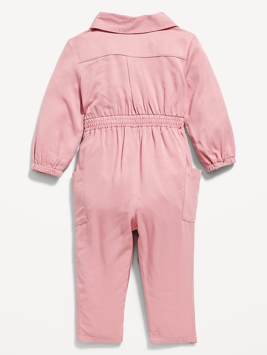 View large product image 2 of 2. Long-Sleeve Utility Pocket Jumpsuit for Baby