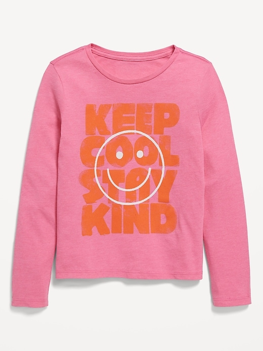 View large product image 1 of 1. Long-Sleeve Graphic T-Shirt for Girls