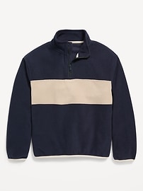 Image number 2 showing, Long-Sleeve Quarter-Zip Microfleece Sweater for Boys