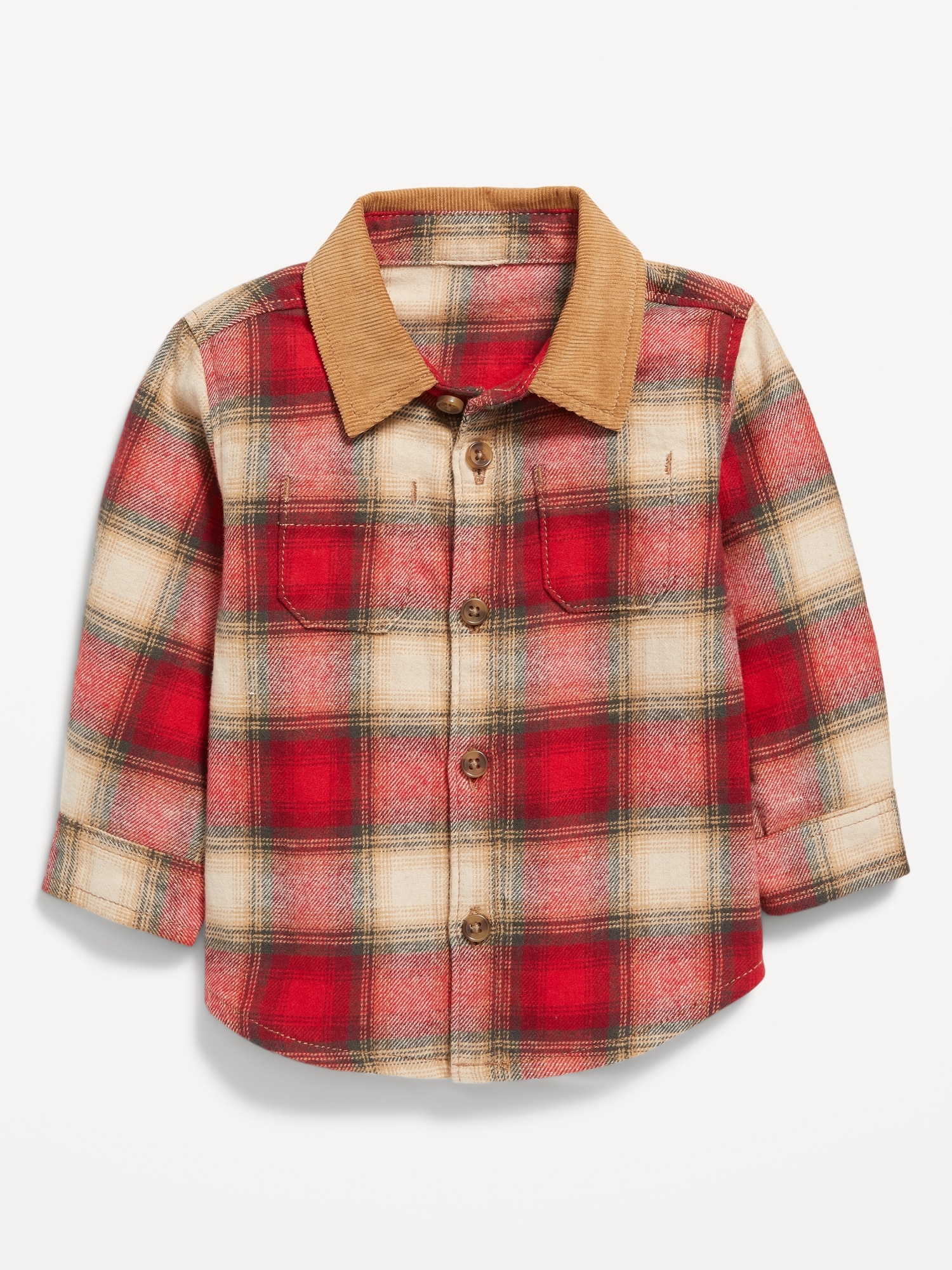 Soft-Brushed Flannel Pocket Shirt for Baby