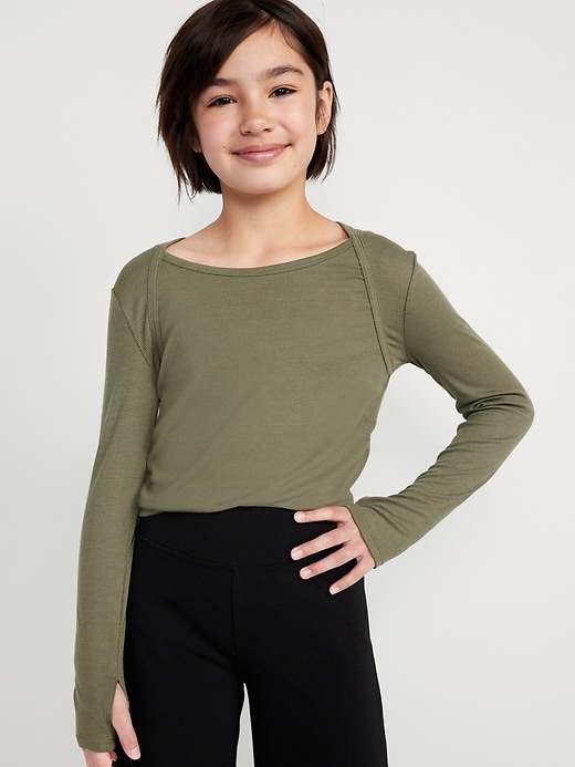 UltraLite Long Sleeve Faux Shrug Top for Girls Old Navy