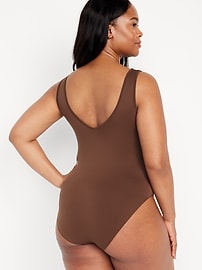 View large product image 8 of 8. Seamless V-Neck Tank Bodysuit