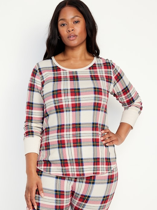 Image number 7 showing, Waffle-Knit Pajama Top