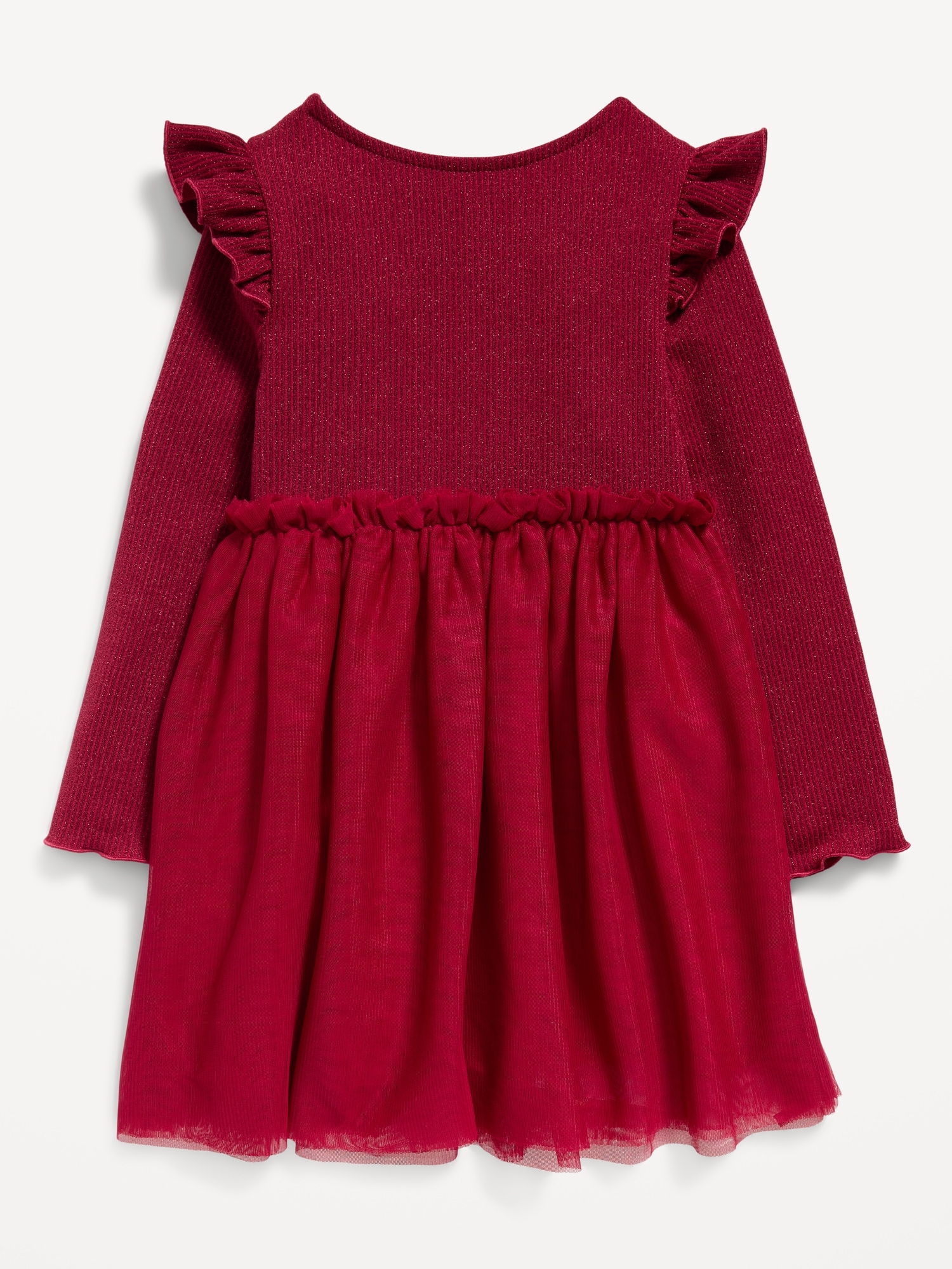 Fit & Flare Rib-Knit Ruffled Tutu Dress for Toddler Girls | Old Navy