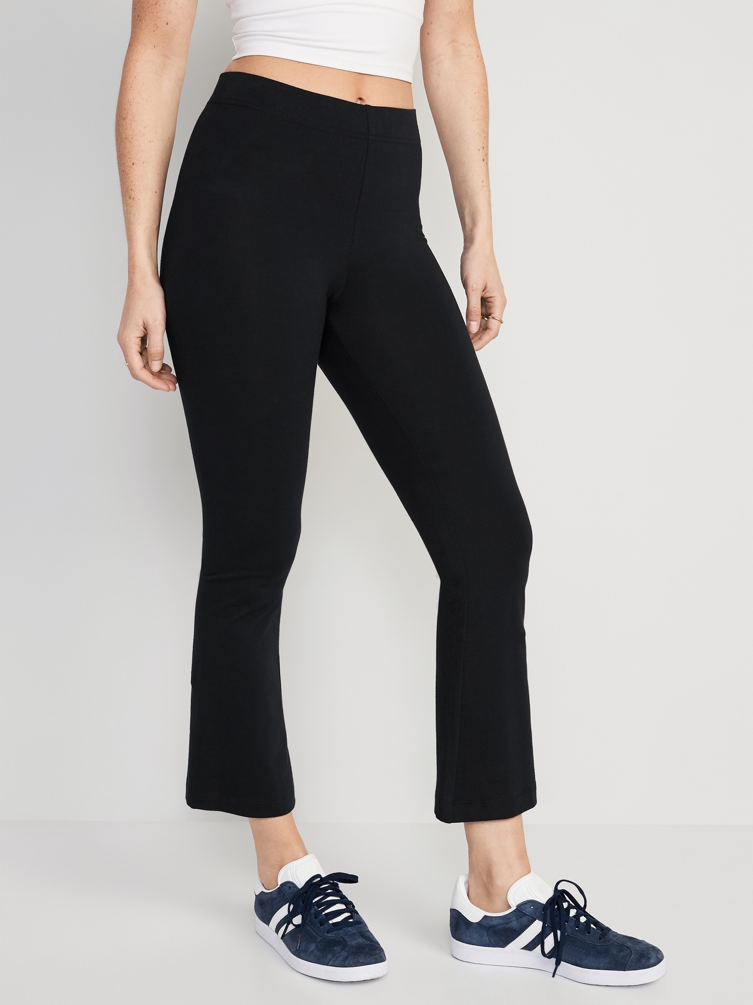 High-Waisted Cropped Flare Leggings for Women | Old Navy