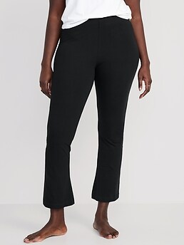 High Waisted Cropped Flare Leggings for Women