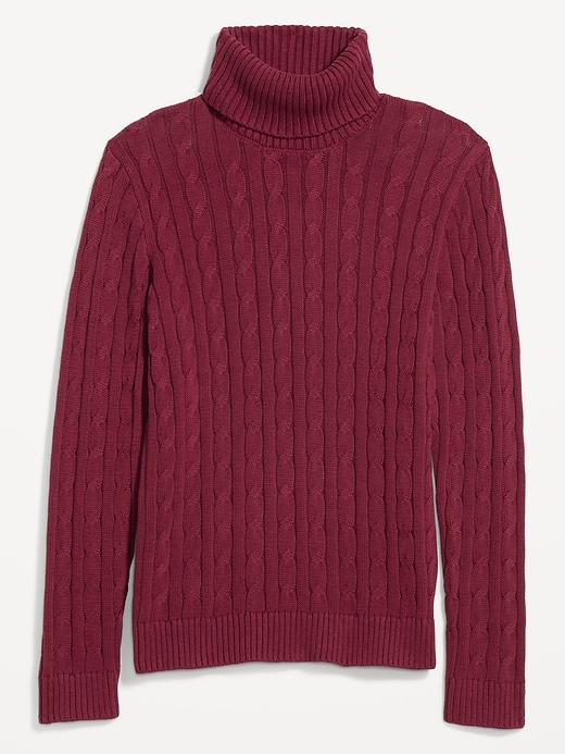 Image number 4 showing, Cable-Knit Turtleneck Sweater