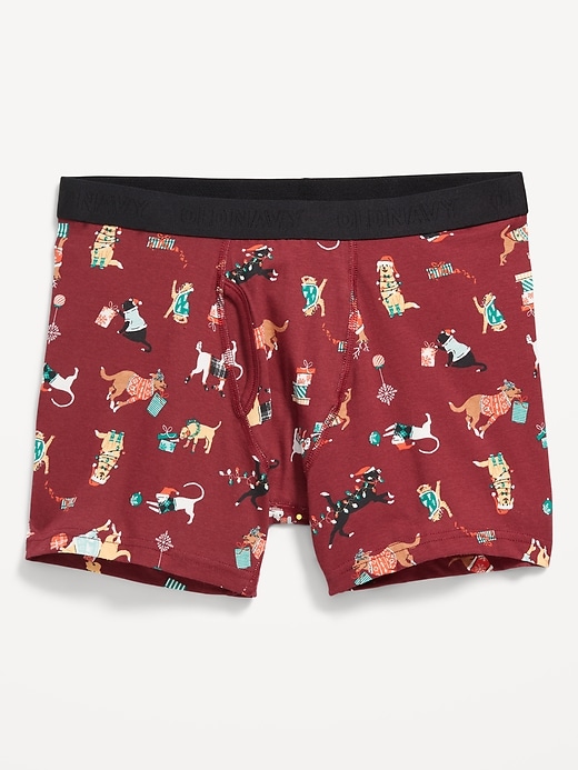 Soft-Washed Built-In Flex Printed Boxer-Brief Underwear -- 4.5-inch inseam from Old Navy - $3.97