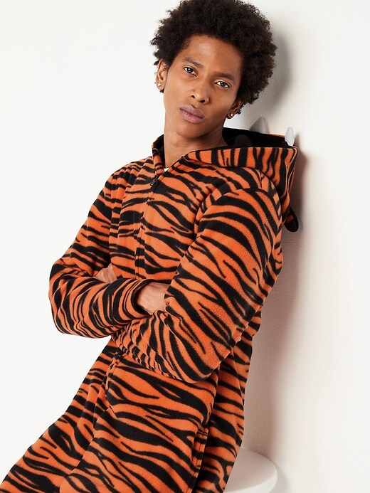 Image number 3 showing, Matching Tiger One-Piece Pajamas