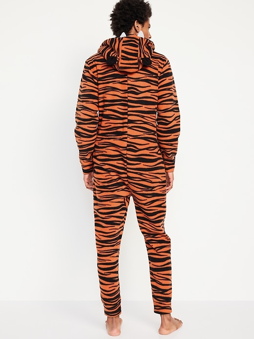 Image number 2 showing, Matching Tiger One-Piece Pajamas
