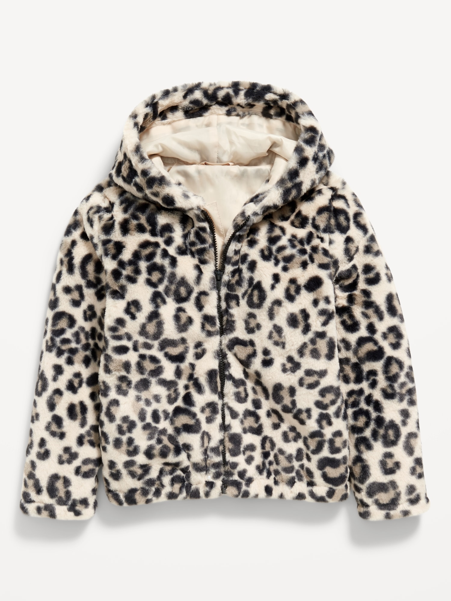 Girls Faux Fur Zip-Up Hoodie (Kids)