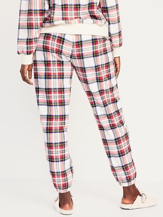 Image number 6 showing, High-Waisted Micro Fleece Pajama Jogger Pants