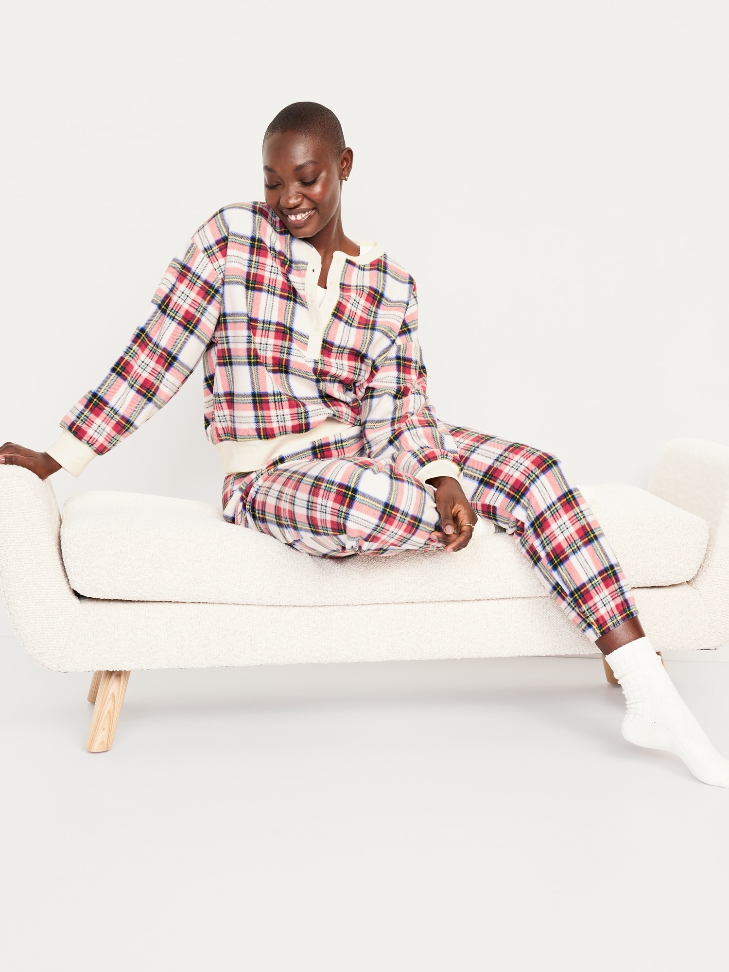 Denver Hayes Women's Plush Fleece Relaxed Fit Pajama Jogger Pants