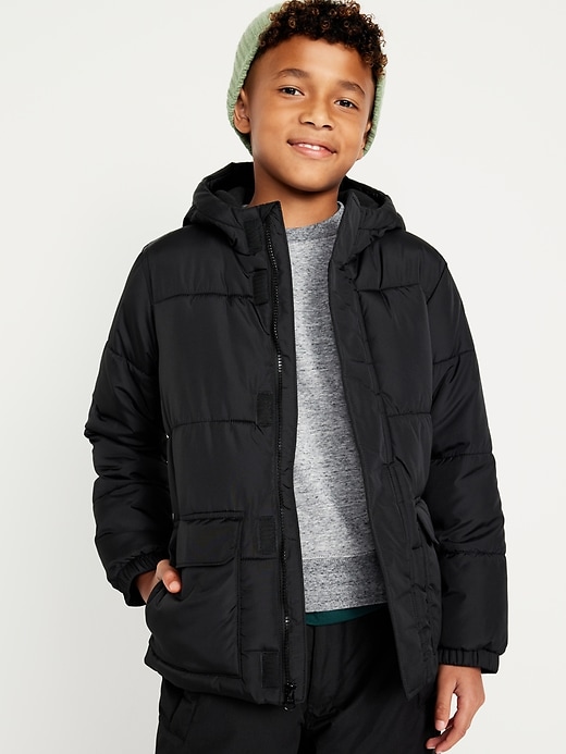 View large product image 1 of 3. Frost-Free Zip-Front Puffer Jacket for Boys