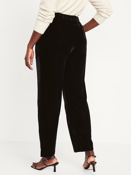 Image number 6 showing, Extra High-Waisted Velvet Taylor Pants