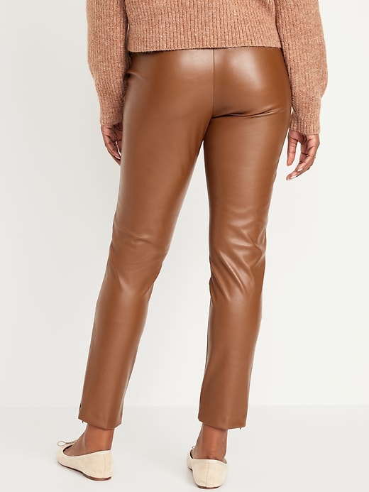 Image number 2 showing, Extra High-Waisted Faux Leather Pants