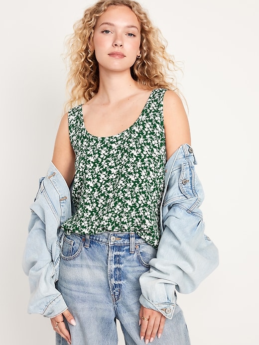 Image number 1 showing, Floral Crepe Cami Top