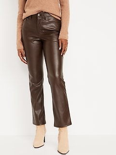 Old Navy Women's Extra High-Waisted Faux Leather Pants - - Size 12