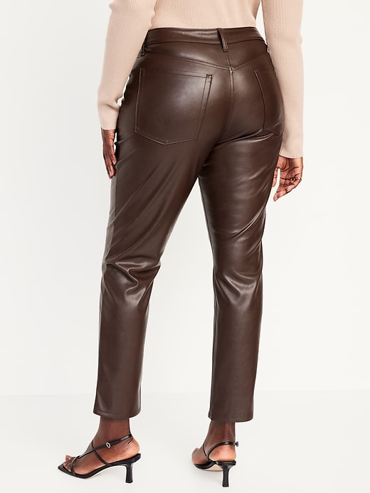 Image number 6 showing, High-Waisted OG Straight Faux-Leather Ankle Pants