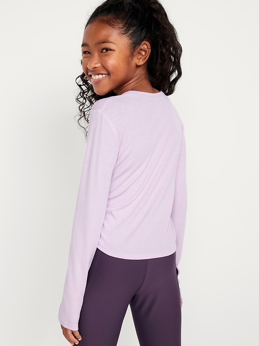 View large product image 2 of 4. UltraLite Long-Sleeve Faux-Shrug Top for Girls