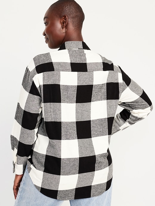 Image number 6 showing, Loose Flannel Boyfriend Shirt