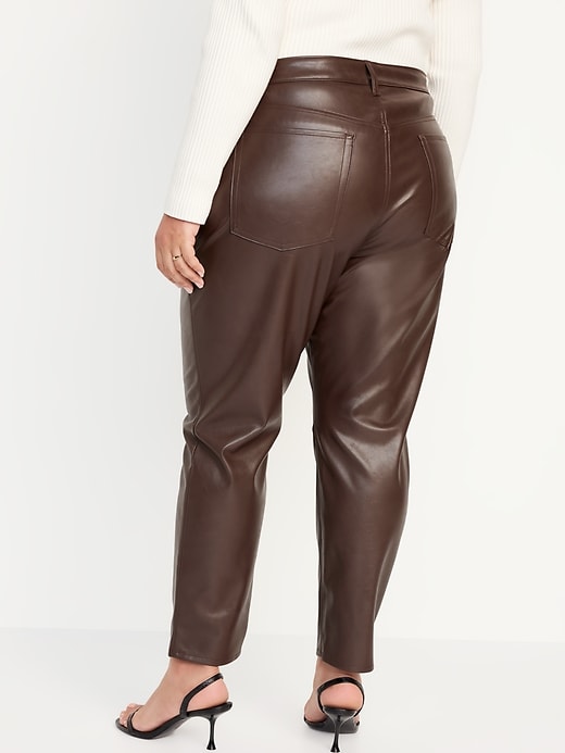 Image number 8 showing, High-Waisted OG Straight Faux-Leather Ankle Pants
