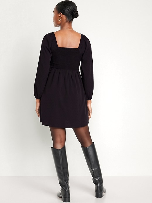 Image number 8 showing, Fit & Flare Long-Sleeve Mini Dress