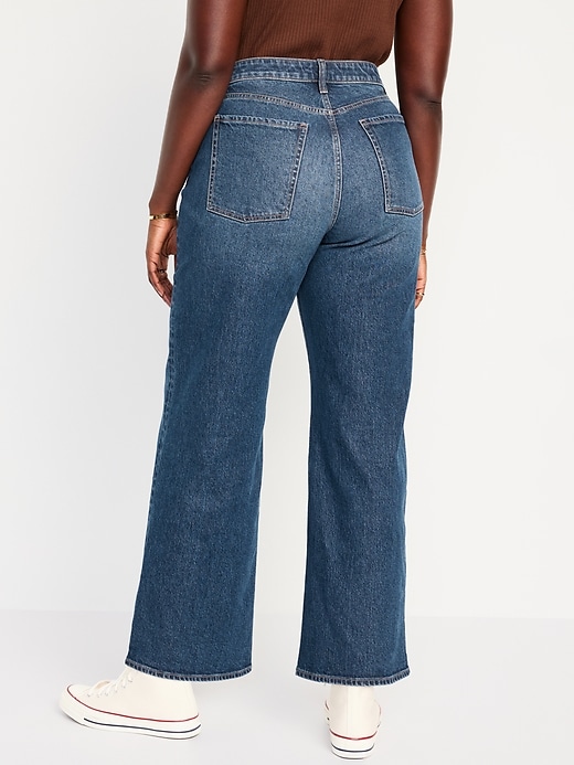 Image number 6 showing, Curvy Extra High-Waisted Wide-Leg Jeans