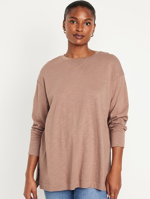 Image number 1 showing, Vintage Long-Sleeve Tunic T-Shirt