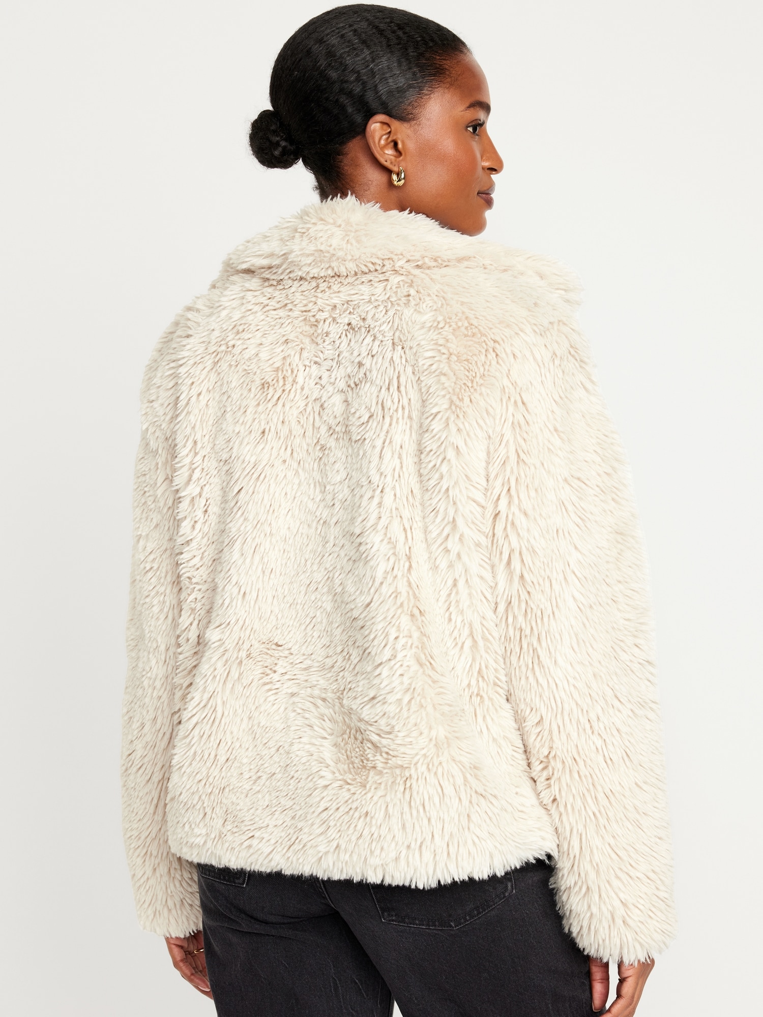 Buy Only Womens Vida Faux Fur Jacket Pumice Stone