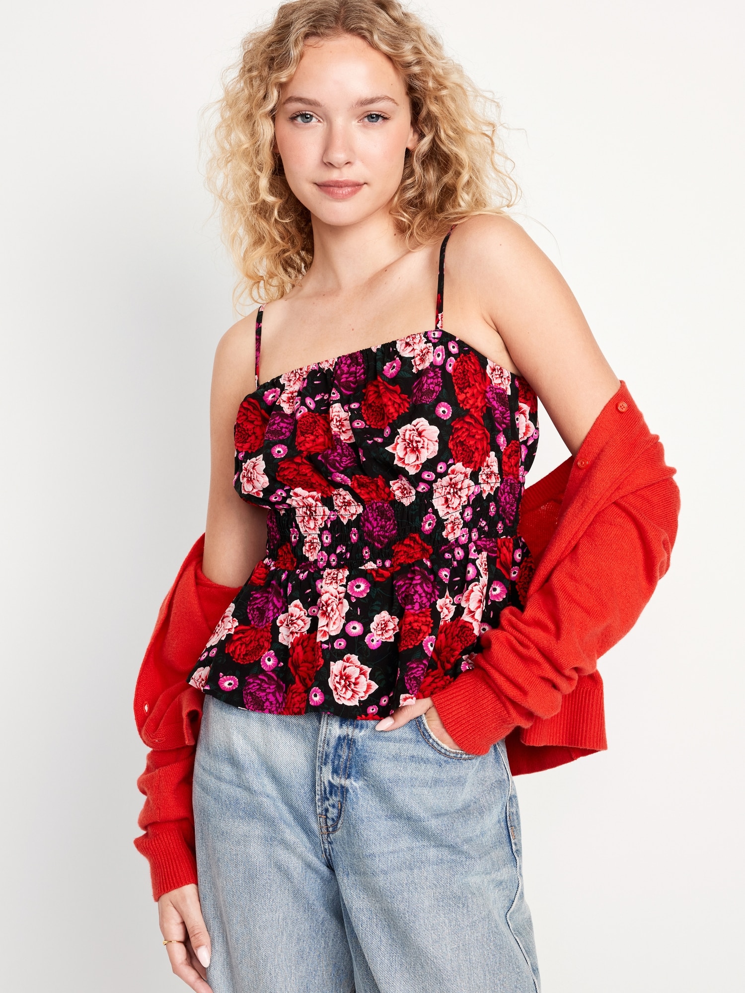 Fitted Cropped Corset Cami Top