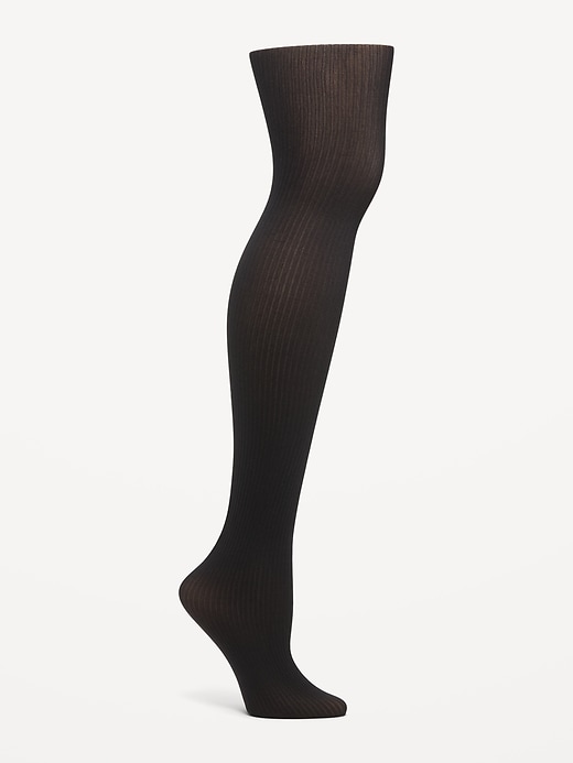 View large product image 1 of 1. Ribbed Control Top Tights for Women