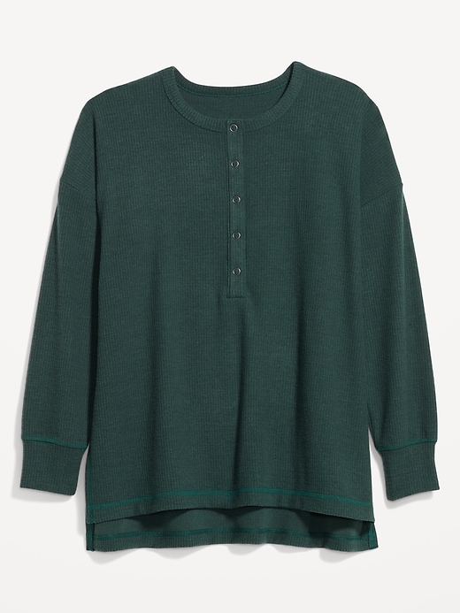 Long Sleeve Oversized Boyfriend Henley | Old Navy