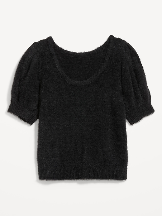Image number 4 showing, Short-Sleeve Eyelash Sweater