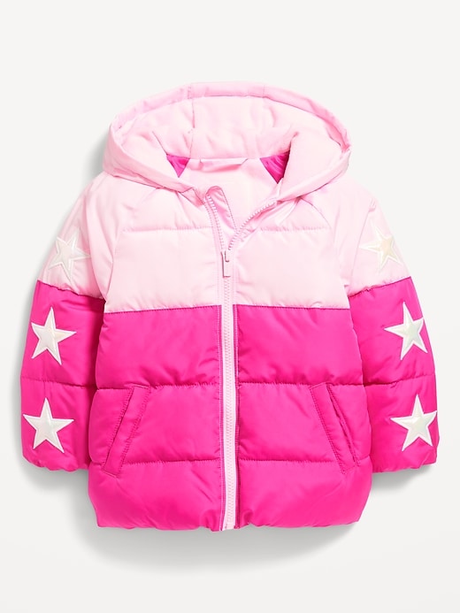 View large product image 1 of 2. Hooded Puffer Jacket for Toddler Girls