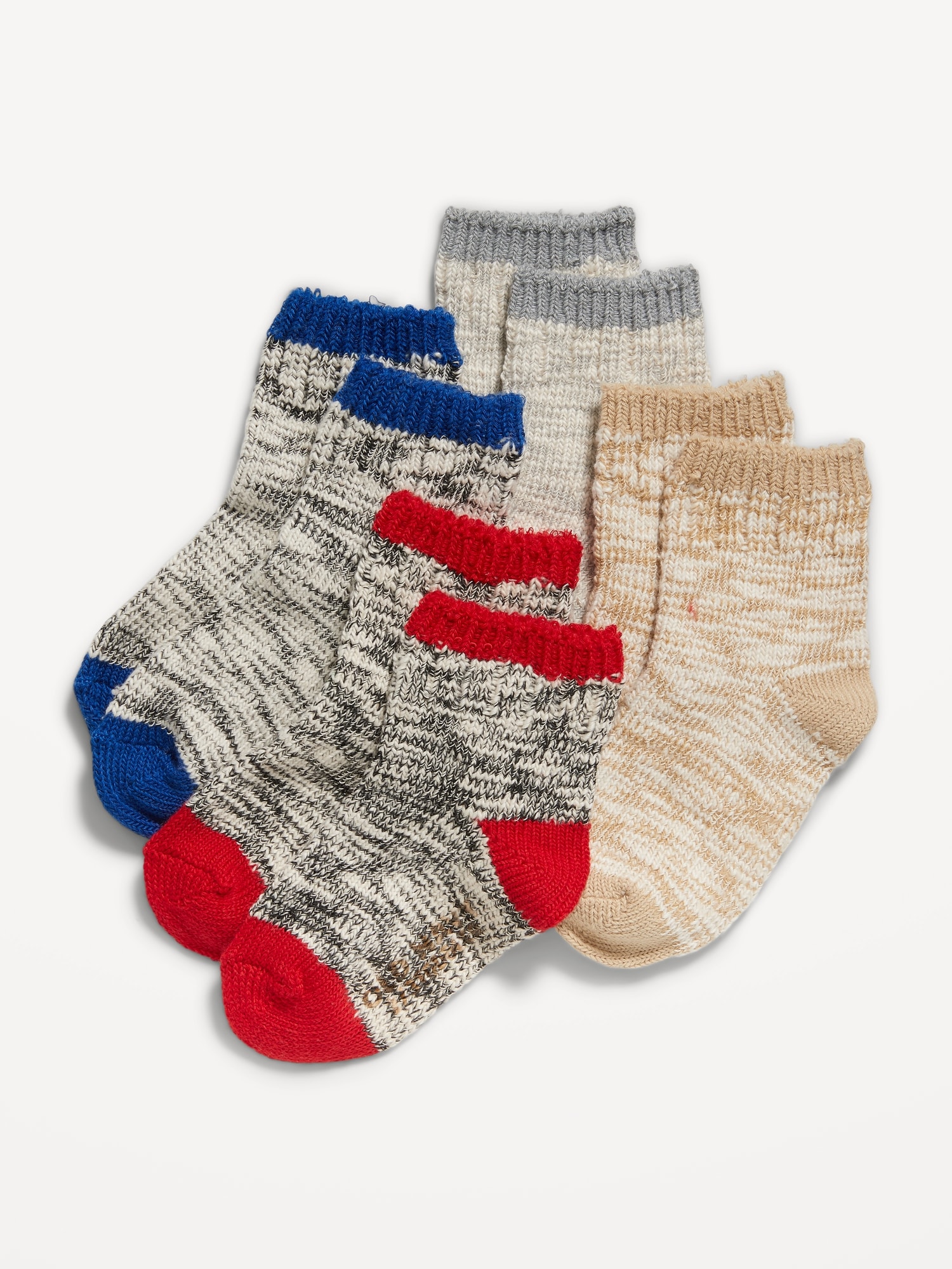 Unisex Marled-Knit Crew Socks 4-Pack for Toddler & Baby | Old Navy