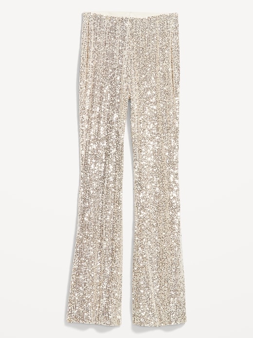 High-Waisted Pull-On Sequin Flare Pants for Women | Old Navy