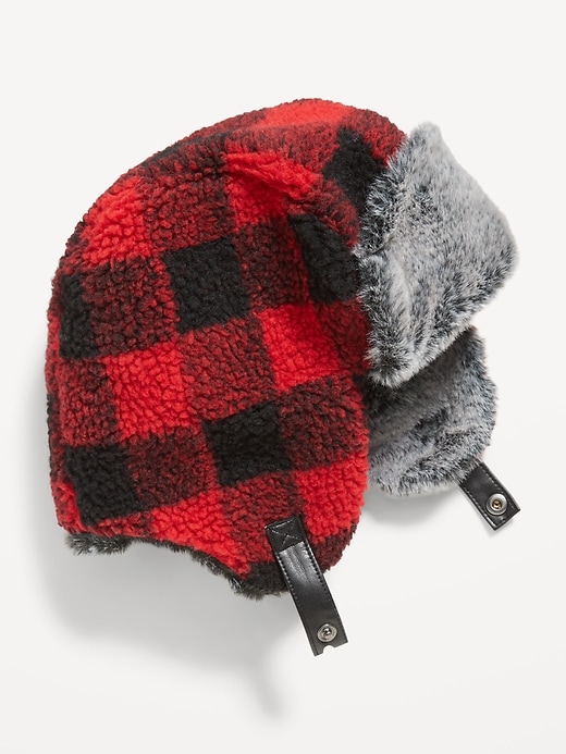 View large product image 1 of 1. Sherpa Faux-Fur Trim Trapper Hat for Boys
