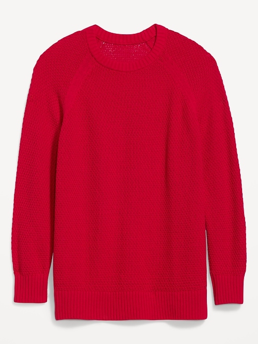 Image number 4 showing, Loose Textured Pullover Tunic Sweater