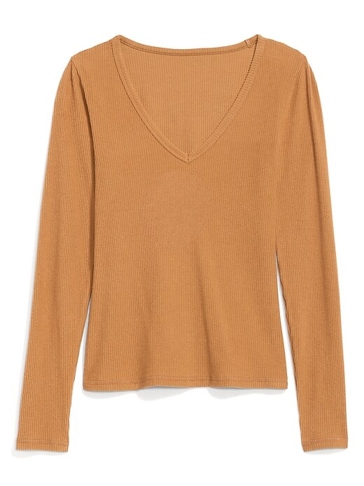 Image number 4 showing, Plush Long-Sleeve V-Neck T-Shirt