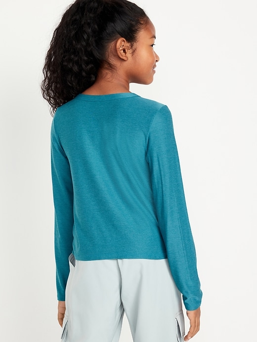 View large product image 2 of 4. Cloud 94 Soft Go-Dry Twist-Front T-Shirt for Girls